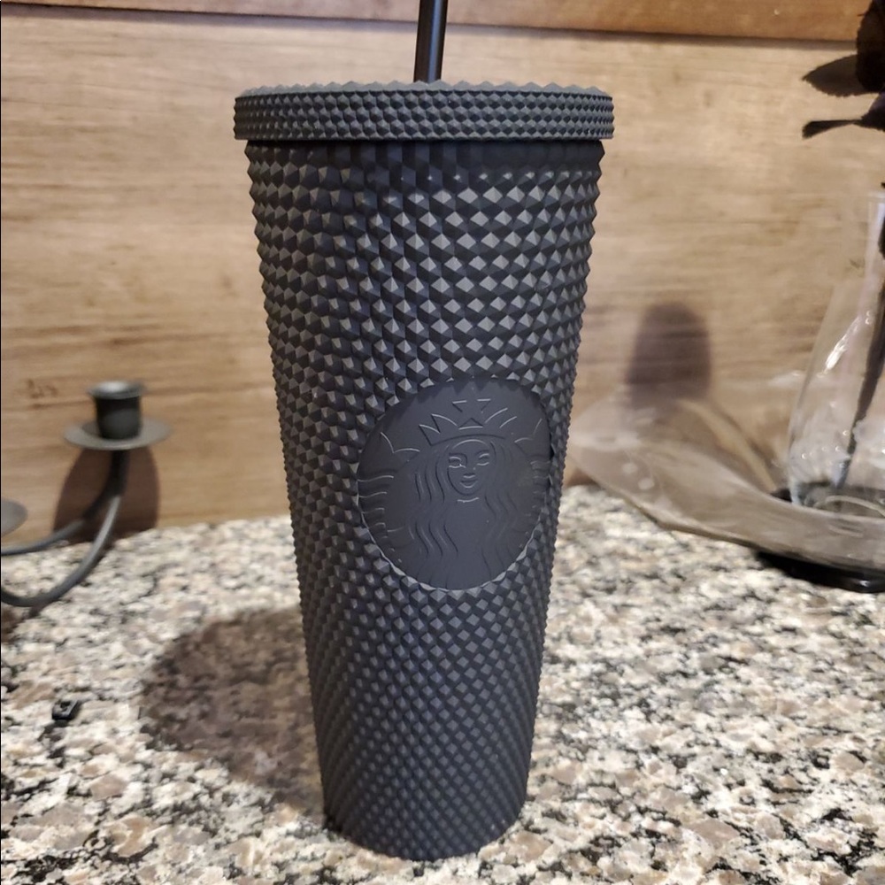 Matte Black Starbucks Studded Cup